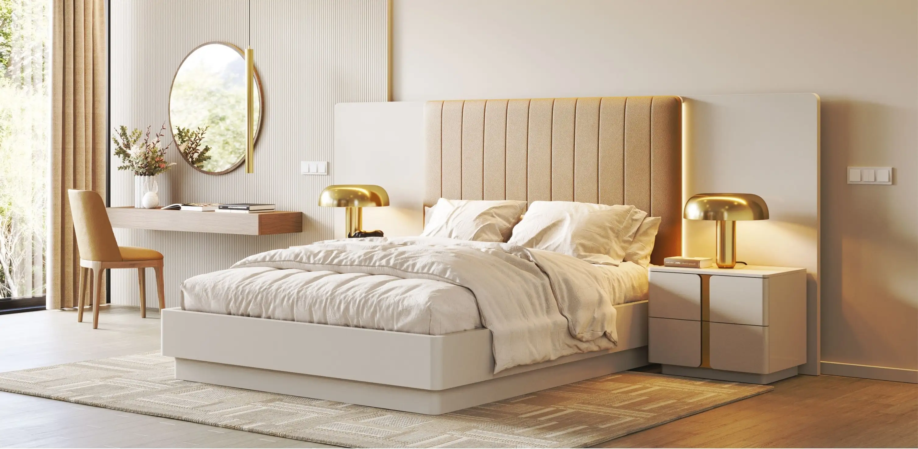 Quarto contemporâneo decorado pela DecorStyle