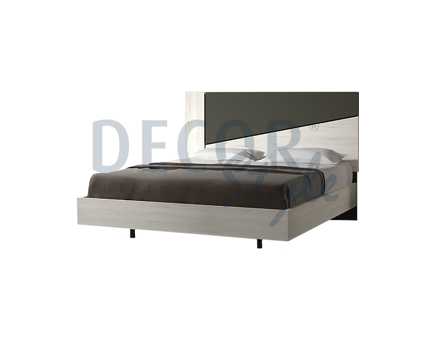 cama de casal prague artic elegante moderna carvalho branco e preto antracite ou carvalho gold dourado moderna minimalista