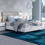 cama de casal nothing hill londres elegante e moderna de linhas simples e minimalistas em branco e madeira natural ou cinza