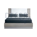 cama de casal westminster londres elegante moderna simples minimalista em carvalho cinza ou natural madeira com branco