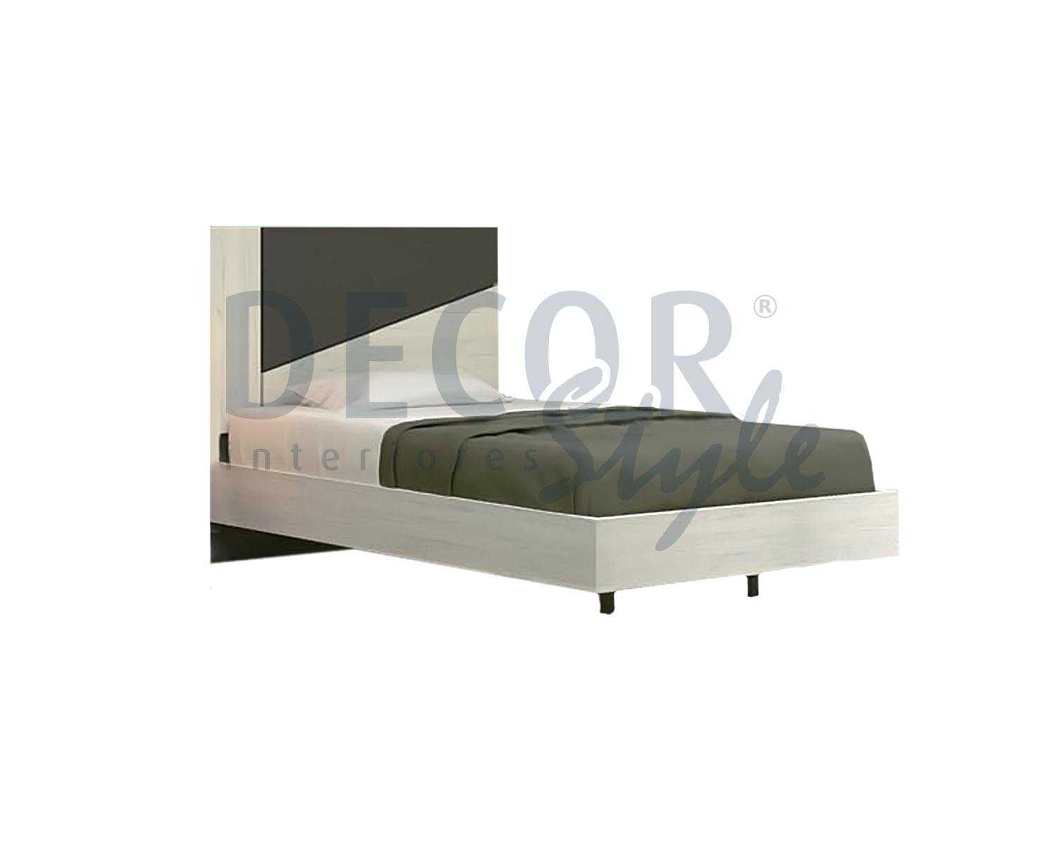 cama juvenil prague artic moderna em carvalho branco e preto antracite ou carvalho gold moderna elegante minimalista pés metálicos