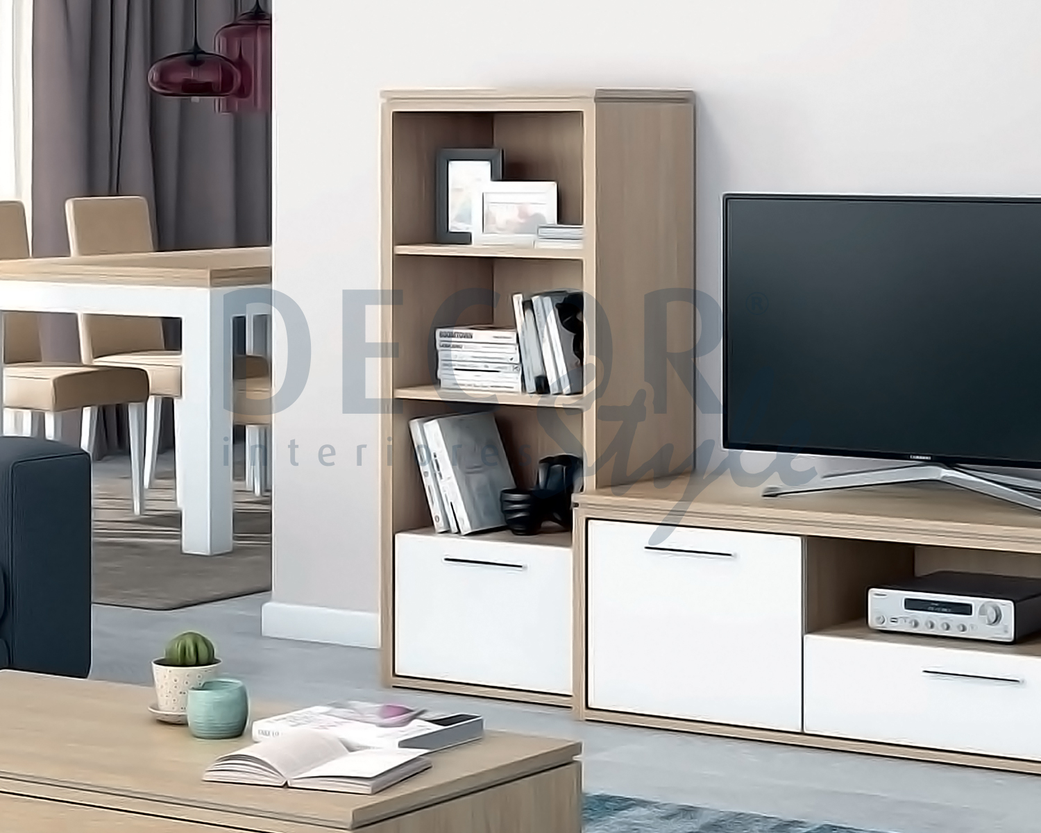 estante rossio lisboa moderna elegante e simples minimalista em madeira carvalho natural ou cinza com branco