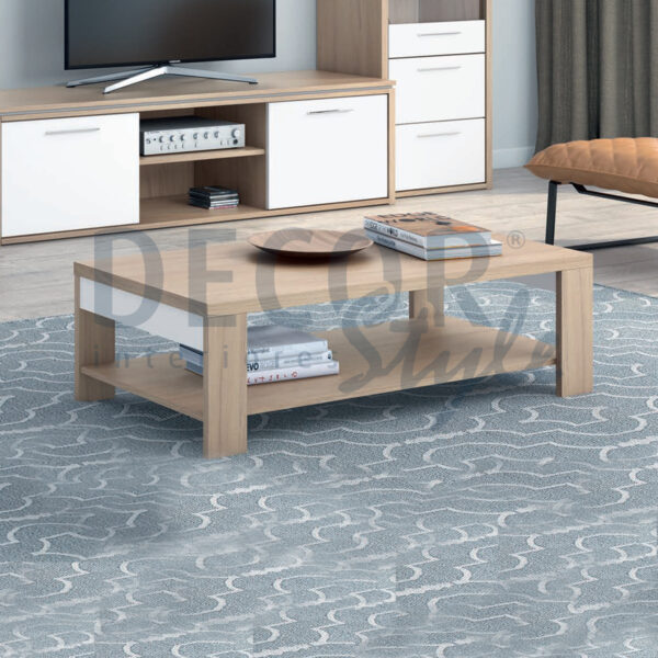mesa de centro vasco da gama lisboa simples e elegante de design minimalista em madeira carvalho natural ou cinza com branco