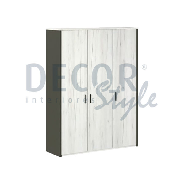 roupeiro moscow artic moderno em carvalho branco e preto antracite moderno elegante minimalista com portas de bater abrir