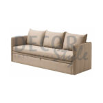 sofá-cama lorde com 3 lugares e colchão de espuma confortável