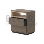 mesa de cabeceira malmo em madeira e capuccino moderno elegante e minimalista