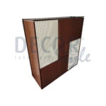 bar lux elegante e moderno com portas basculantes em carvalho escuro e creme