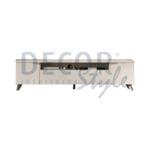 base tv elegante moderna em branco simples minimalista em madeira