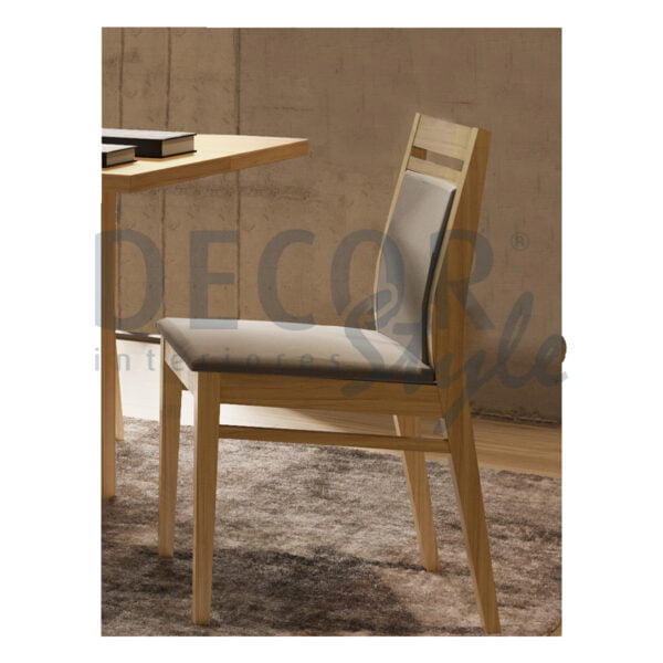 cadeira curve simples rústica em madeira carvalho natural nogueira carvalho cinza