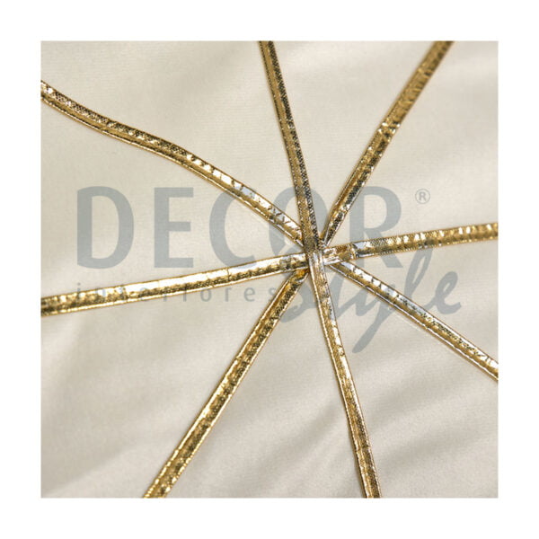 almofada decorativa geométrica bege dourada elegante e moderna com brilho