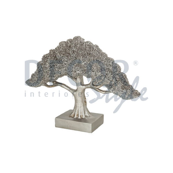 figura árvore prateada bonsai moderno decoração presente