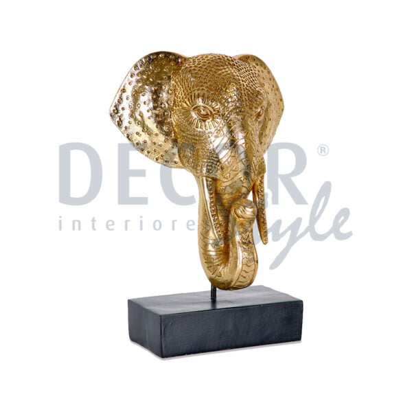 figura cabeça de elefante decoração dourada elegante e simples boa qualidade