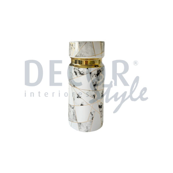 floreira mármore de cerâmica com borda dourada vaso de flores de plantas Decoração para casa Presente para amigos e familiares Decoração de eventos