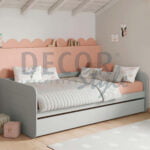 Cama nido Cama com cama auxiliar Cama com gavetão Cama otimizada Cama funcional Cama versátil Cama moderna Cama elegante Cama clean Cama minimalista Cama em estilo nórdico Cama com design linear Cama com linhas retas Cama com pés palito Cama com estrado de ripas beliche dupla cama